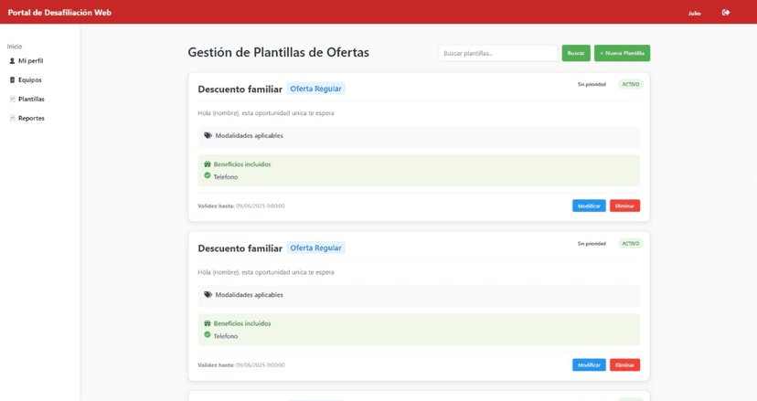 Imagen del proyecto Portal de Desafiliación